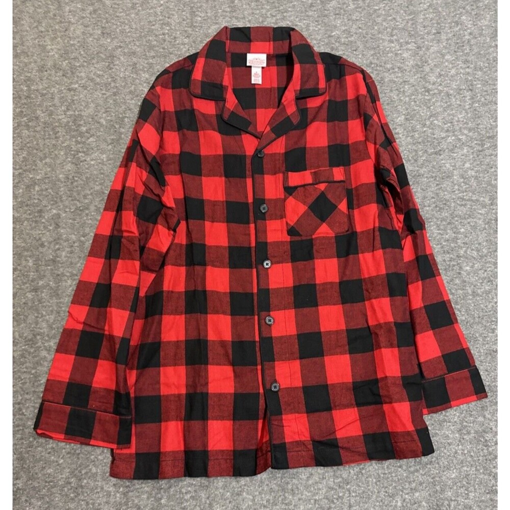 Wondershop Target Men's Sleepwear Long Sleeve Plaid Red Small